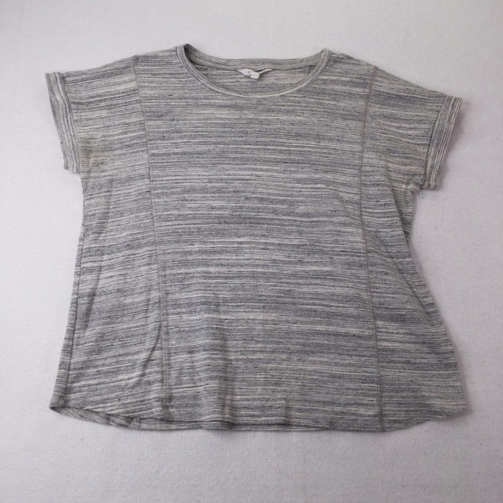 Athleta Womens Shirt Gray Medium Athletic Short Sleeve Round Neck Casual #1316